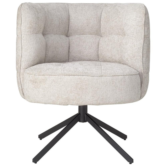 PTMD Odin Crème Eetkamerstoel Pootacy 15 Dove Zwart Poot-Eetkamerstoelen-PTMD