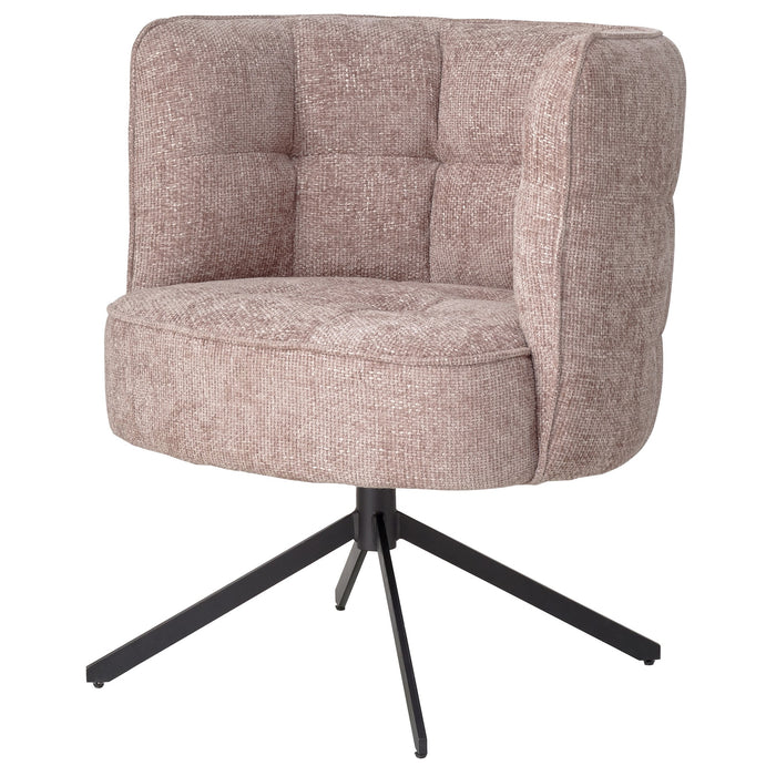 PTMD Odin Roze Diningchair Pootacy 14 Flamingo Zwart Poot-Eetkamerstoelen-PTMD