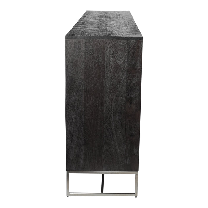 PTMD Onyx Dressoir 4 Drs zwart/zwart-Kasten-PTMD