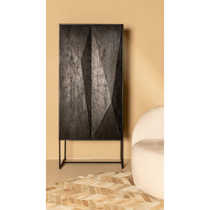 PTMD Onyx Kast Zwart 2 Drs-Kasten-PTMD