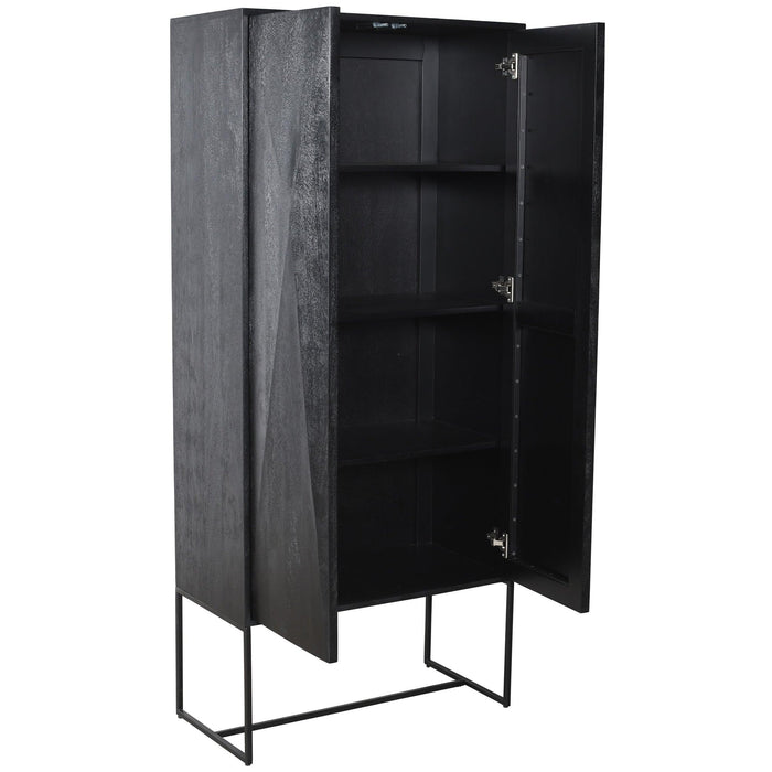 PTMD Onyx Kast Zwart 2 Drs-Kasten-PTMD