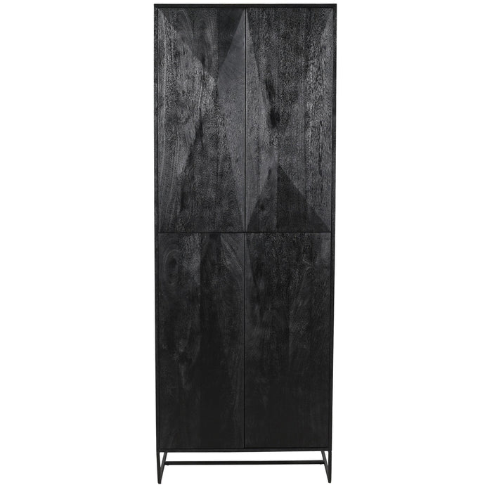 PTMD Onyx Kast Zwart 4 Drs-Kasten-PTMD