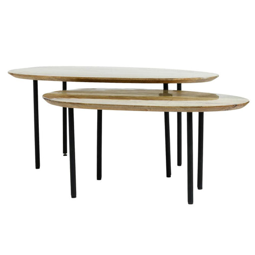 PTMD Oxil Groen Hout Bijzettafel Eggs Hape Top sv2-Bijzettafels-PTMD