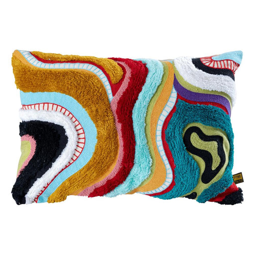 PTMD PTMD Courtneay Blauw Sierkussen Rechthoek – Luxe Woondecoratie-Kussens-PTMD