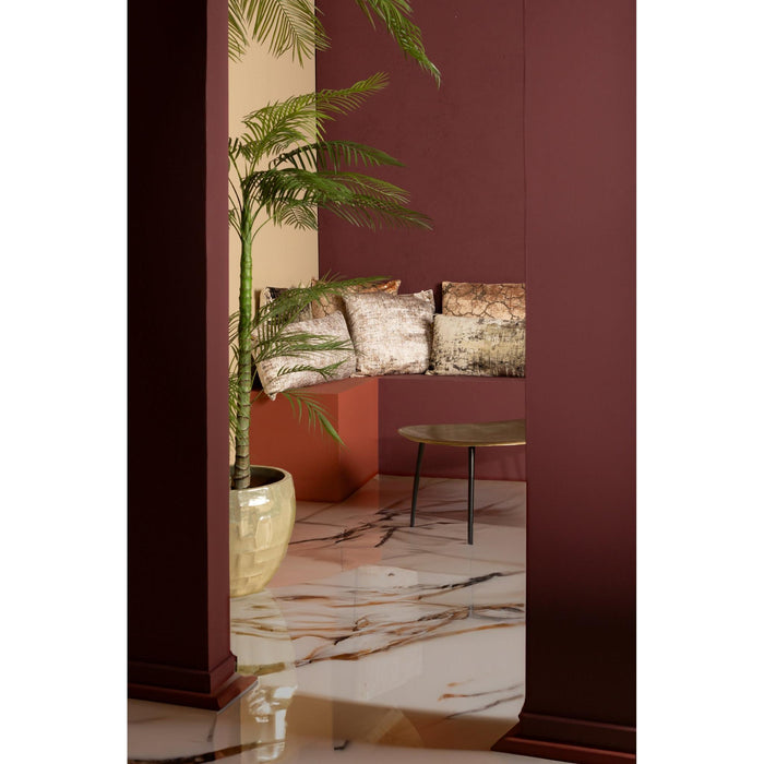 PTMD PTMD Kyleen Velvet Sierkussen Vierkant Met Print – Luxe Woondecoratie-Kussens-PTMD