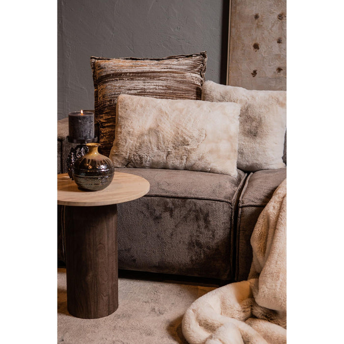 PTMD PTMD Linde Imitatiebont Sierkussen Rechthoek – Luxe Woondecoratie-Kussens-PTMD