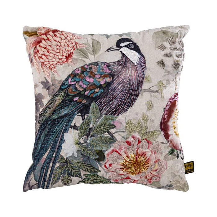 PTMD PTMD Loralee Groen Sierkussen Vierkant – Luxe Woondecoratie-Kussens-PTMD