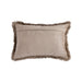 PTMD PTMD Nous Beige Velvet Sierkussen Rechthoek Met Franjes – Luxe Woondecoratie-Kussens-PTMD