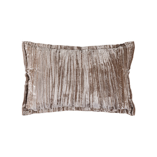 PTMD PTMD Senny Beige Velvet Sierkussen Rechthoek Met Ruffle Rand – Luxe Woondecoratie-Kussens-PTMD