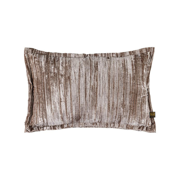 PTMD PTMD Senny Beige Velvet Sierkussen Rechthoek Met Ruffle Rand – Luxe Woondecoratie-Kussens-PTMD