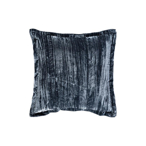 PTMD PTMD Senny Blauw Velvet Sierkussen Vierkant Met Ruffle Rand – Luxe Woondecoratie-Kussens-PTMD