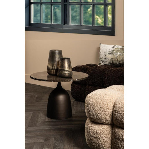 PTMD Patras Bijzettafel Bruin Marmer-Bijzettafels-PTMD