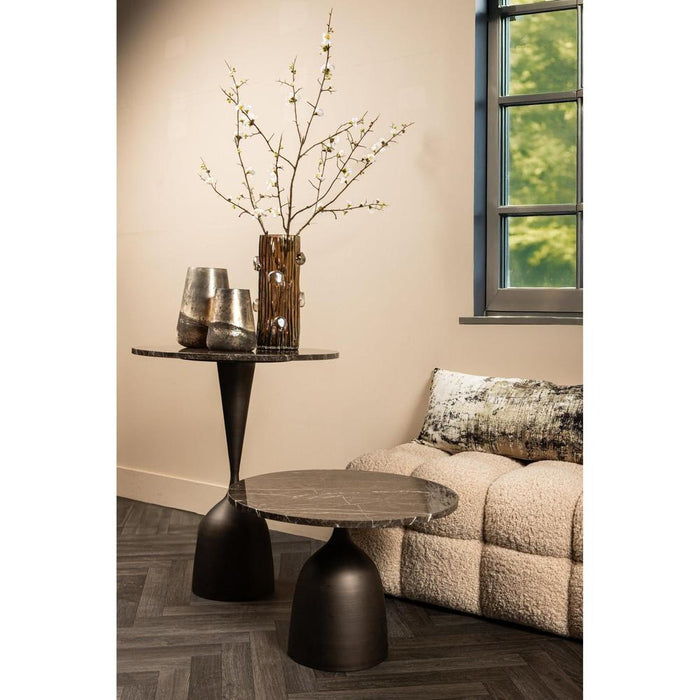 PTMD Patras Bijzettafel Bruin Marmer-Bijzettafels-PTMD