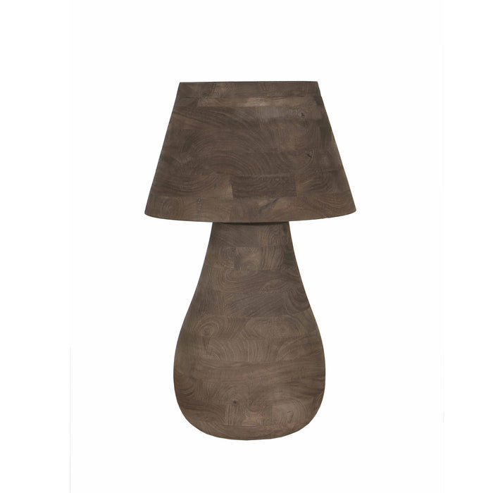 PTMD Peake Bruin Mango Hout Rond Tafel Lamp Big-Tafellampen-PTMD