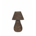 PTMD Peake Bruin Mango Hout Rond Tafel Lamp Laag-Tafellampen-PTMD