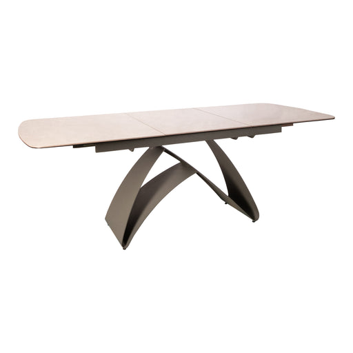 PTMD Shiva Grijs Ceramic Diningtable Extendable Grijs Poot-Eettafels-PTMD