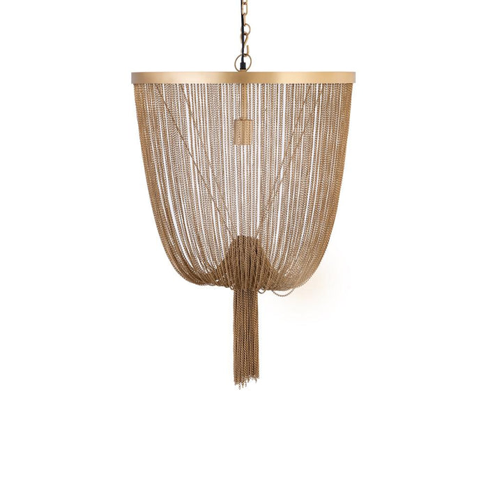 PTMD Solan Goud Ijzer Chains Rond Hangend Lamp s-Hanglampen-PTMD