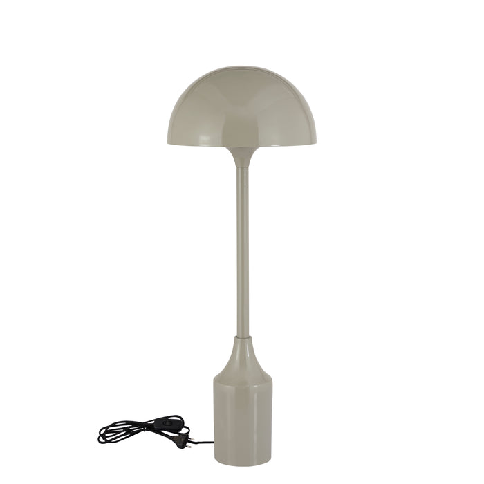 PTMD Tanaiya Crème Rond Ijzer Tafel Lamp Rond Cap-Tafellampen-PTMD