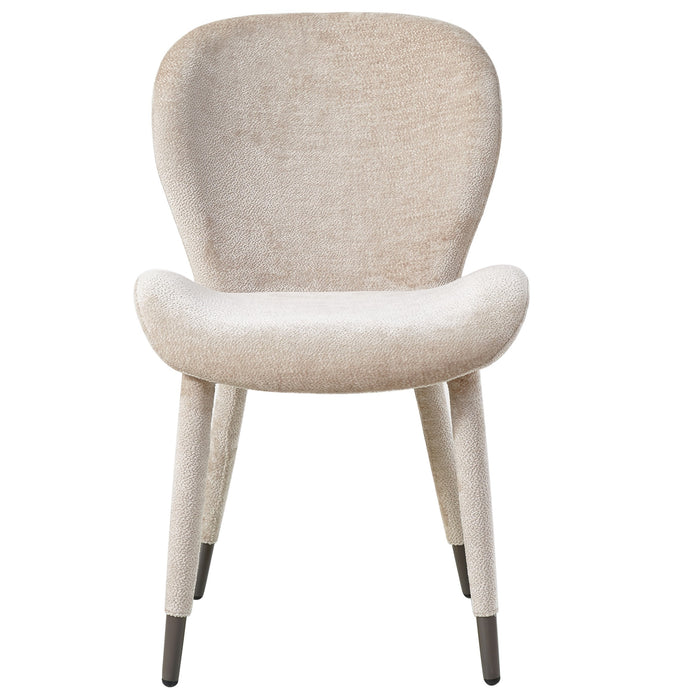 PTMD Thor Beige Eetkamerstoel Aphrodite Stof Poot-Eetkamerstoelen-PTMD