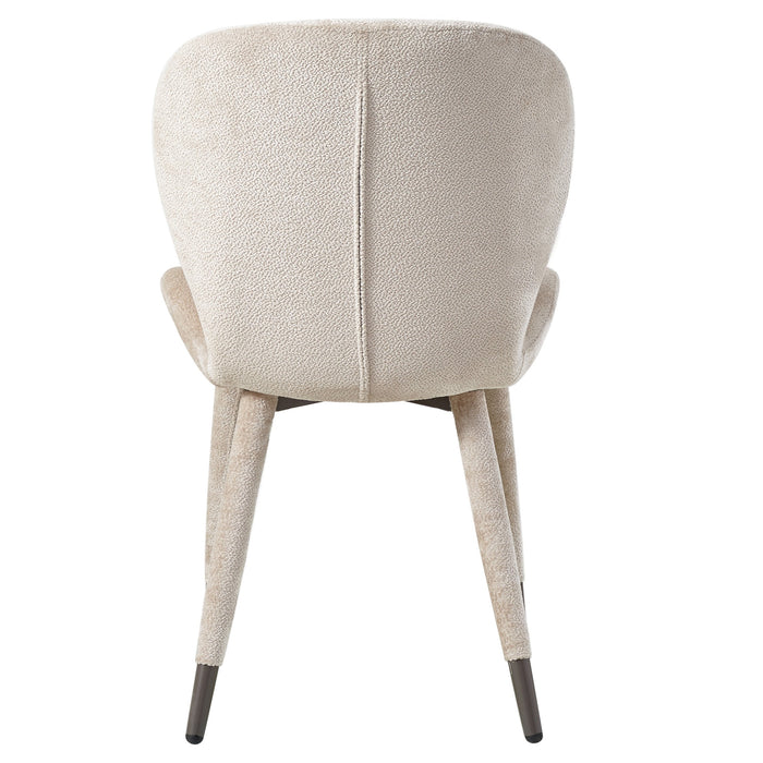 PTMD Thor Beige Eetkamerstoel Aphrodite Stof Poot-Eetkamerstoelen-PTMD