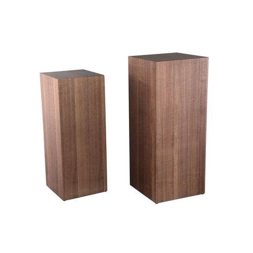 PTMD Tiess Natuurlijk Houten Fineer Pedestal Set of 2-Zuilen-PTMD