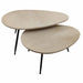 PTMD Veria Set of 2 Salontafels Beige Marmer-Salontafels-PTMD