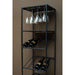PTMD Zalig Zwart Ijzer Winerack Glases And Bottles Rect-Wijnrekken-PTMD