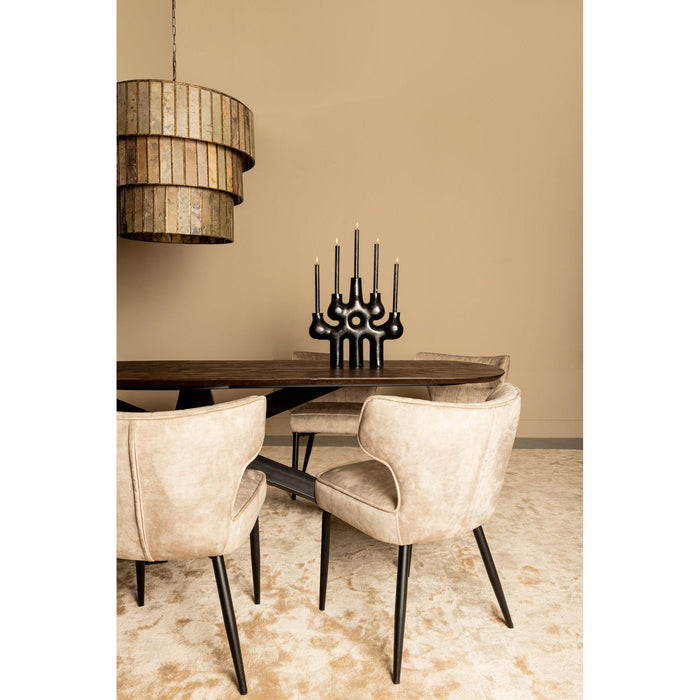 PTMD Zinno Bruin Eetkamerstoel-Eetkamerstoelen-PTMD