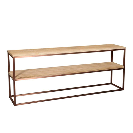 PTMD Zoah Koperkleurig Mango Hout Double Level Bijzettafel-Bijzettafels-PTMD