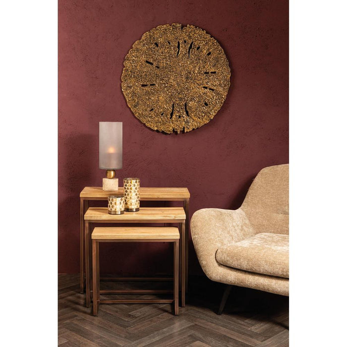 PTMD Zoah Koperkleurig Mango Hout Rechthoekig Bijzettafel sv3-Bijzettafels-PTMD