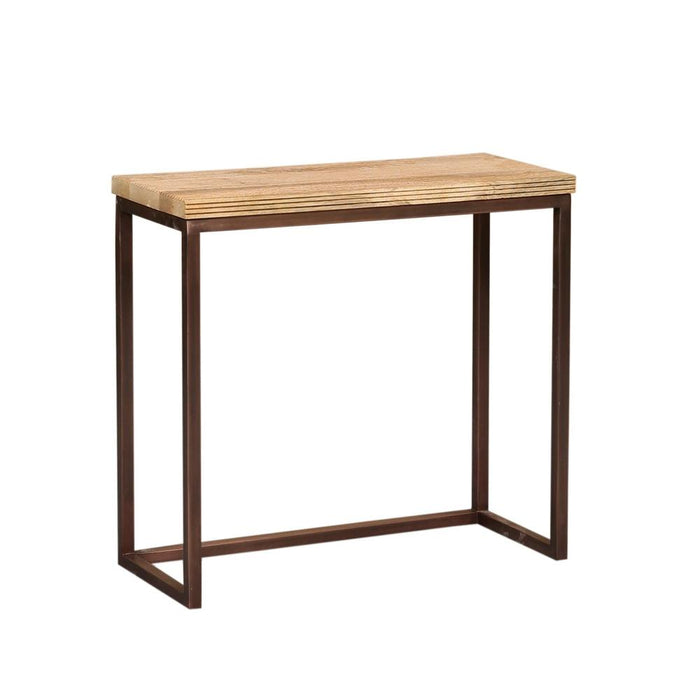 PTMD Zoah Koperkleurig Mango Hout Rechthoekig Bijzettafel sv3-Bijzettafels-PTMD
