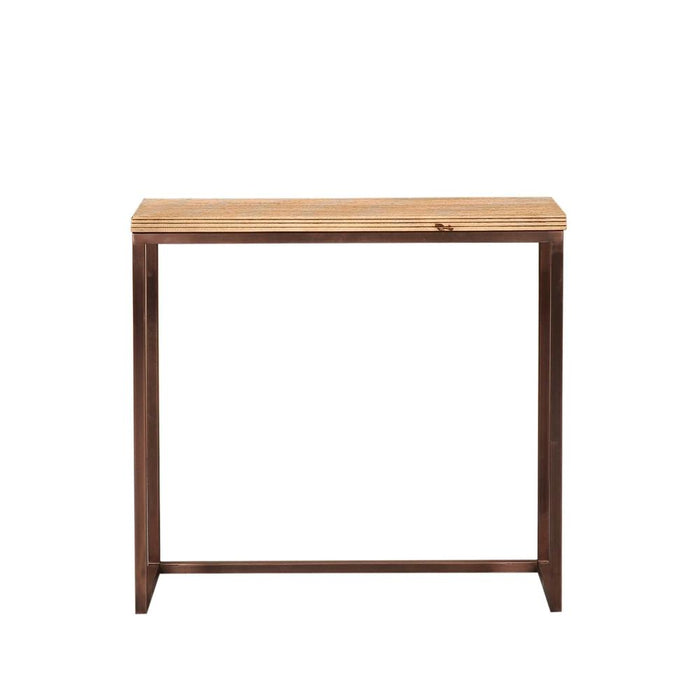 PTMD Zoah Koperkleurig Mango Hout Rechthoekig Bijzettafel sv3-Bijzettafels-PTMD