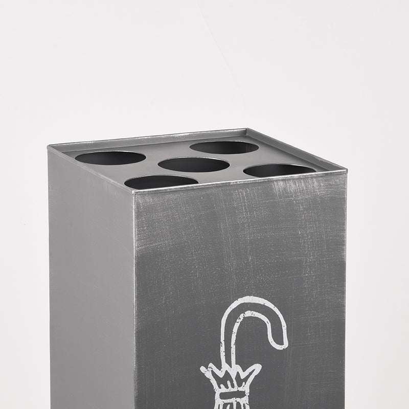 Parapluhouder Antiek Grijs Metaal 22x22x56 cm-Opbergdozen en manden-LABEL51