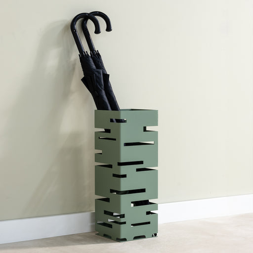 Parapluhouder MODERN Staal Dusty Green 18x18x50cm Spinder Design-Opbergdozen en manden-Spinder