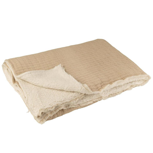 Plaid Beige Polyester 130x180 cm Polyester,katoen-Plaids-J-Line