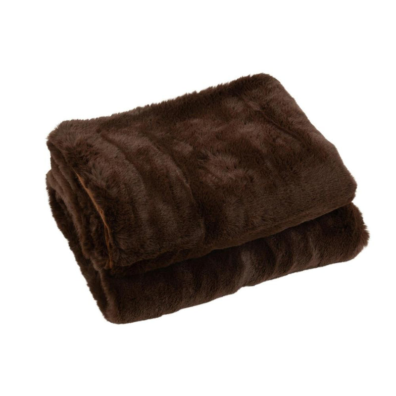 Plaid Bruin Polyester 130x180 cm Polyester 76876-Plaids-J-Line