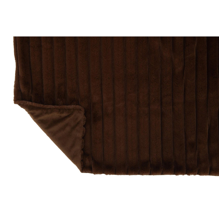 Plaid Corduroy Polyester Chocolate 130x3x180-Plaid-J-Line