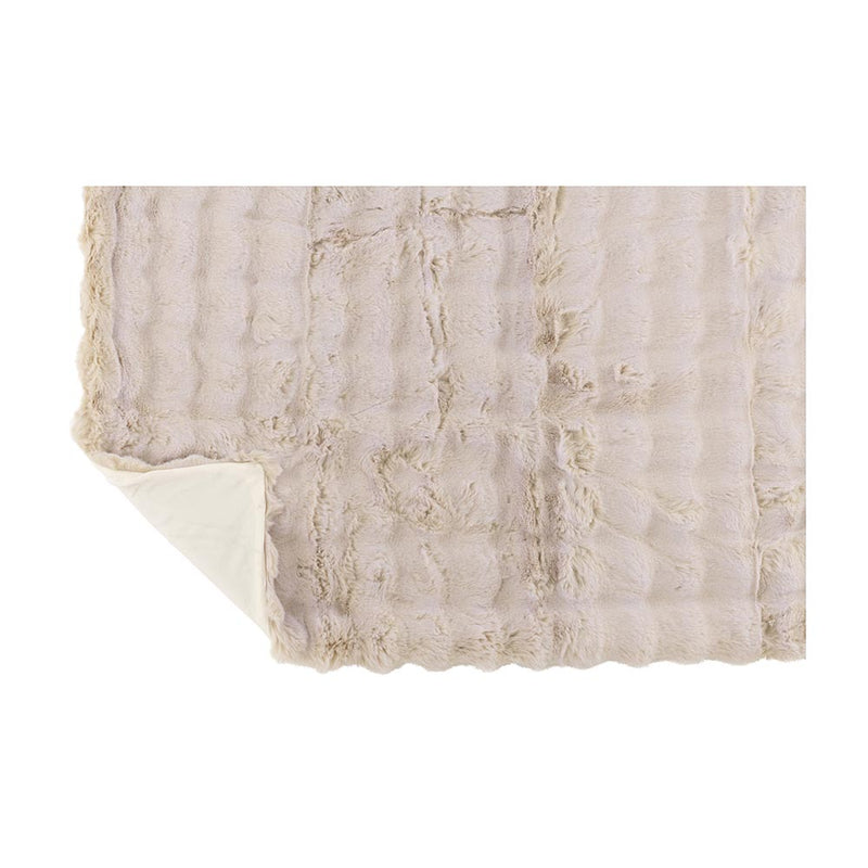 Plaid Crème Polyester 130x180 cm-Plaids-J-Line