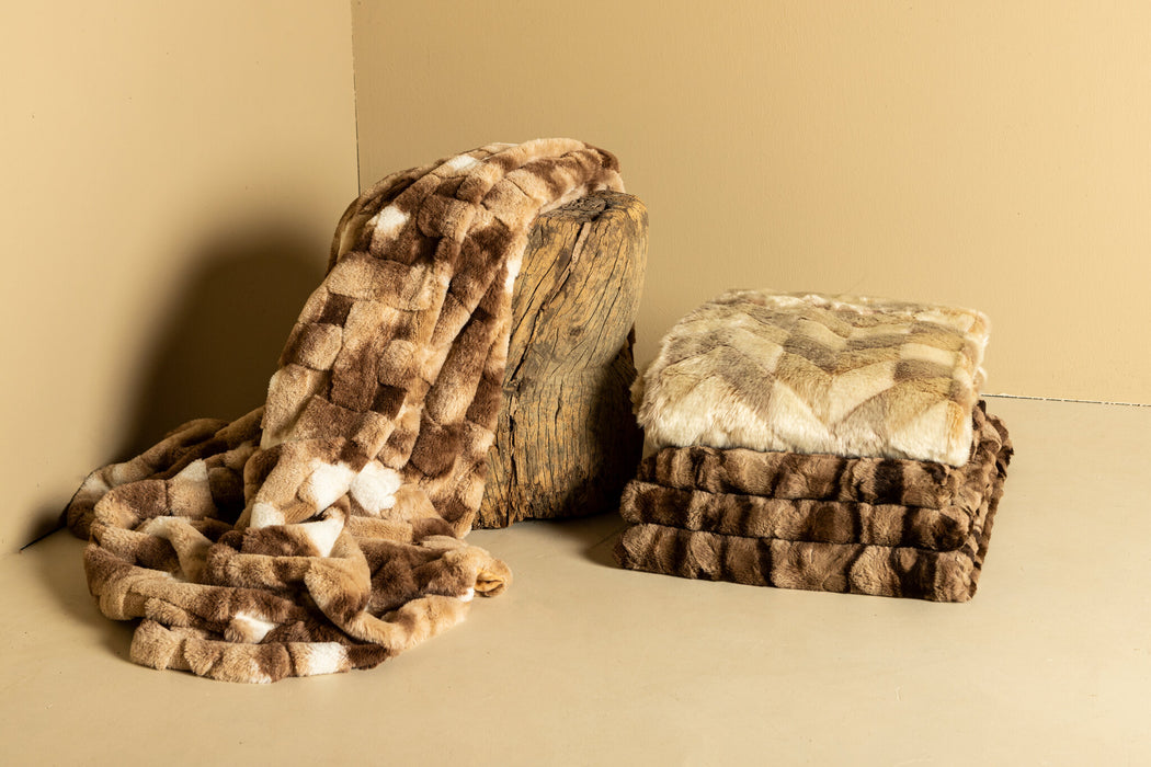 Plaid Geraldine Bruin 240x220 cm