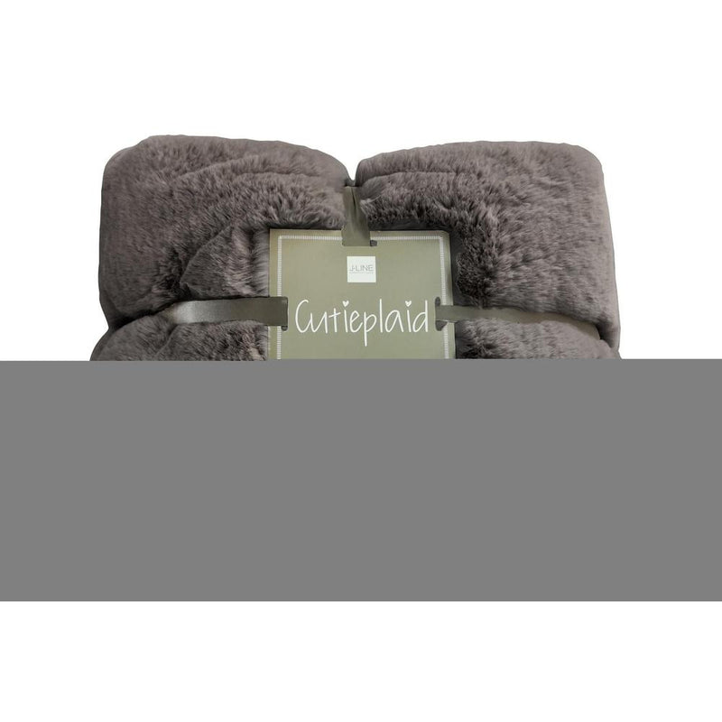 Plaid Grijs Polyester 130x180 cm 76875-Plaids-J-Line
