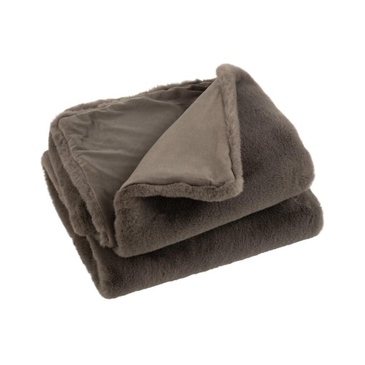 Plaid Grijs Polyester 130x180 cm 76875-Plaids-J-Line