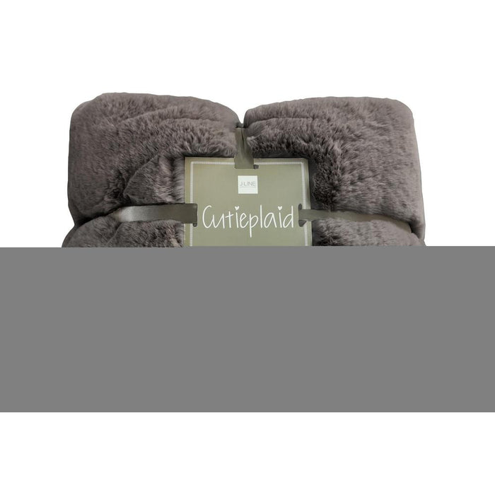 Plaid Grijs Polyester 130x180 cm-Plaids-J-Line