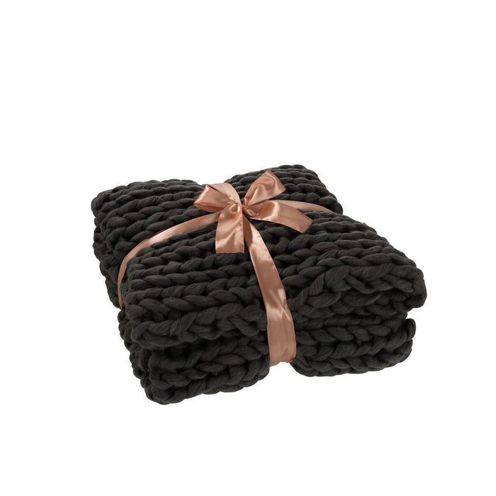 Plaid Grijs Polyester 140x154 cm-Plaid-J-Line