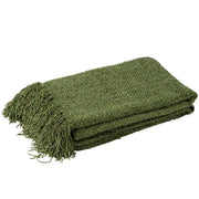 Plaid Groen Viscose Franjes 130x180 cm-Plaids-J-Line