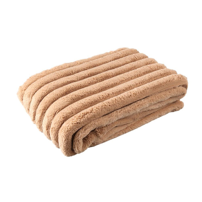 Plaid Hadi Beige 140x170 cm-Plaids-PTMD