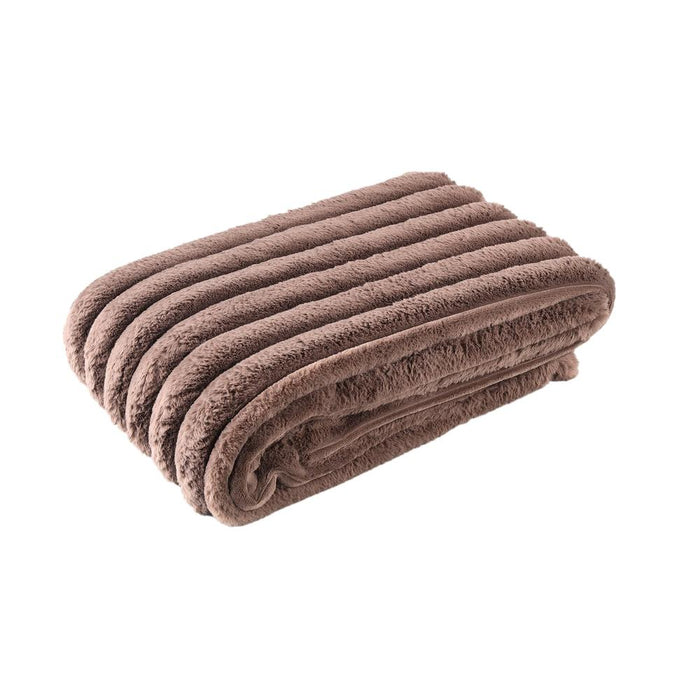 Plaid Hadi Bruin 140x170 cm-Plaids-PTMD