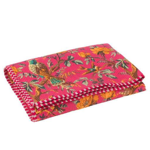 Plaid Roze Katoen / linnen 180x130 cm-Plaids-J-Line