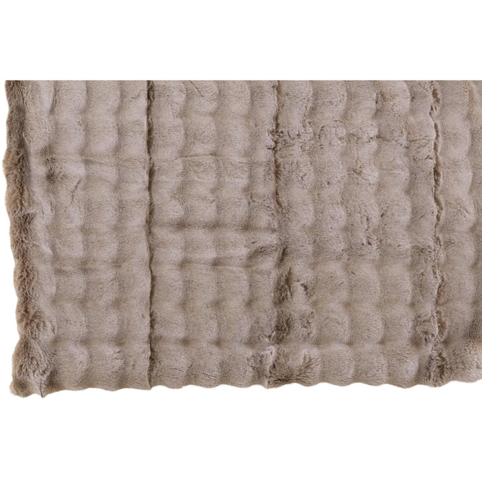 Plaid Wave Polyester Taupe 130x2x180-Plaid-J-Line