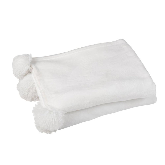 Plaid Wit Polyester 130x170 cm-Plaid-J-Line