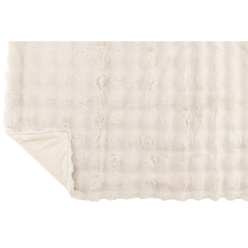 Plaid Wit Polyester 130x180 cm Polyester 46591-Plaids-J-Line